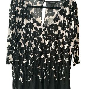 Black and White Floral Dress